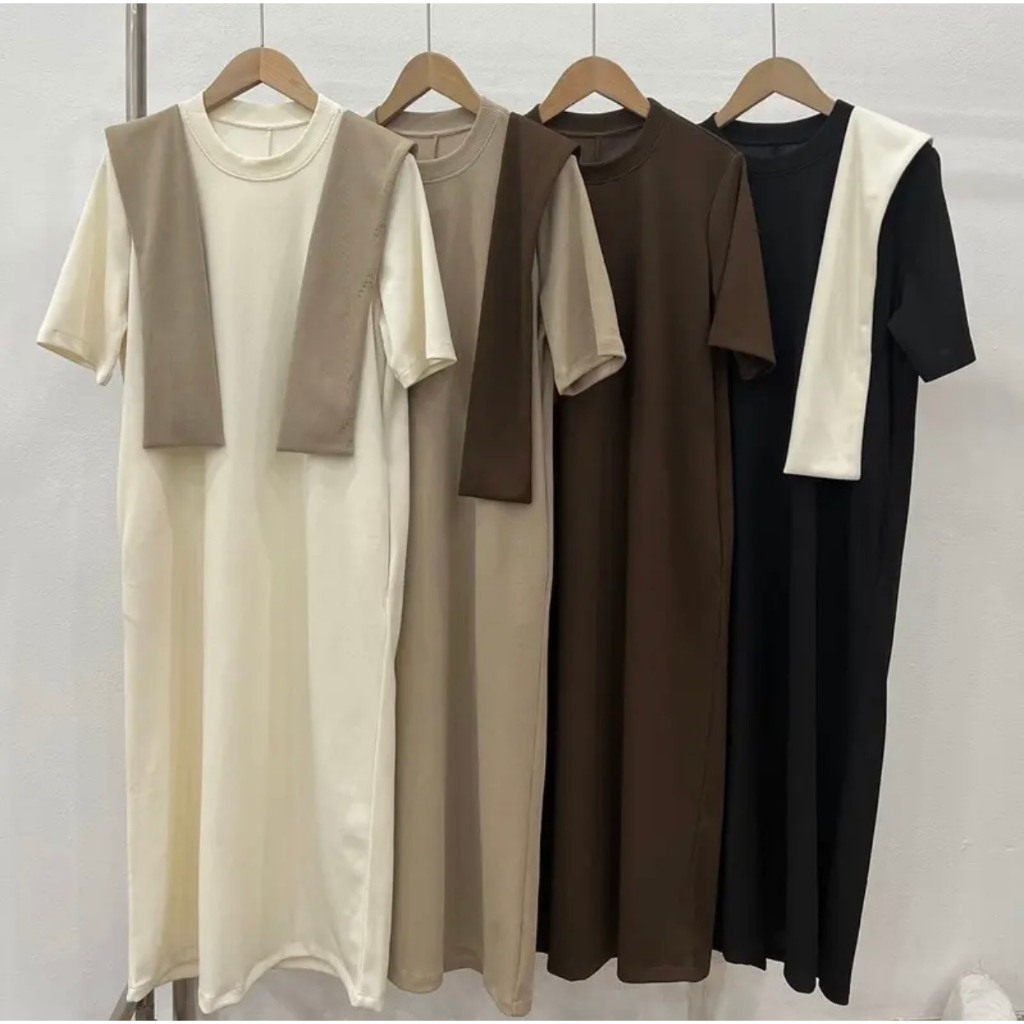 Váy suông tăm kèm khăn thuỷ thủ - 247store.vn - Vaysuongkemkhan148_P2K9