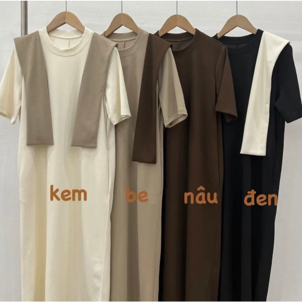 Váy suông tăm kèm khăn thuỷ thủ - 247store.vn - Vaysuongkemkhan148_P2K9