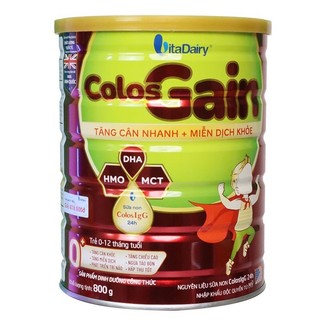 Sữa non Colosbaby Gain lon 800g từ 1-10 tuổi dinh dưỡng toàn diện cho bé tăng cân đều