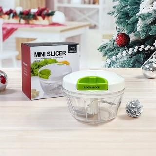 Dụng cụ xay tỏi ớt cắt nhỏ thực phẩm lock&lock mini slicer cks302 - hàng chính hãng