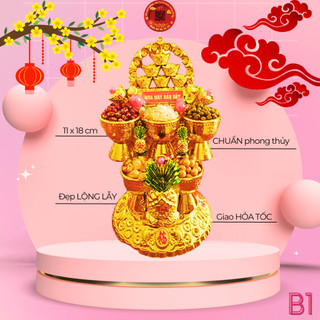 Tháp tỏi ngọc thực, bông tỏi ông địa thần tài ngũ cốc như ý đẹp chuẩn phong thủy - TỎI CÁT TƯỜNG