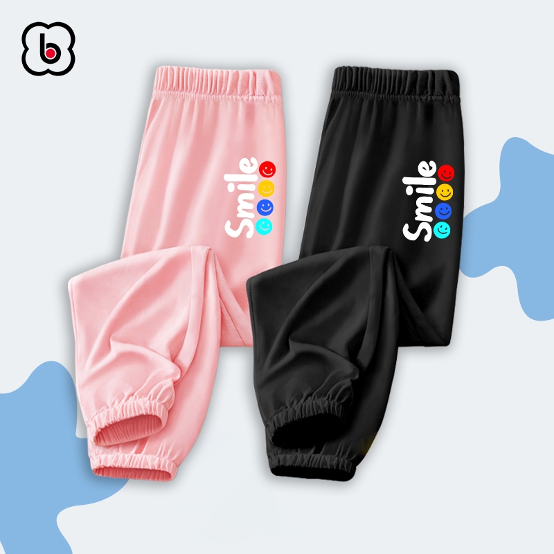 Quần dài bé trai bé gái BabyloveGO mẫu mới 2024 quần thun bo gấu dáng jogger in hình độc đáo mẫu JHI78