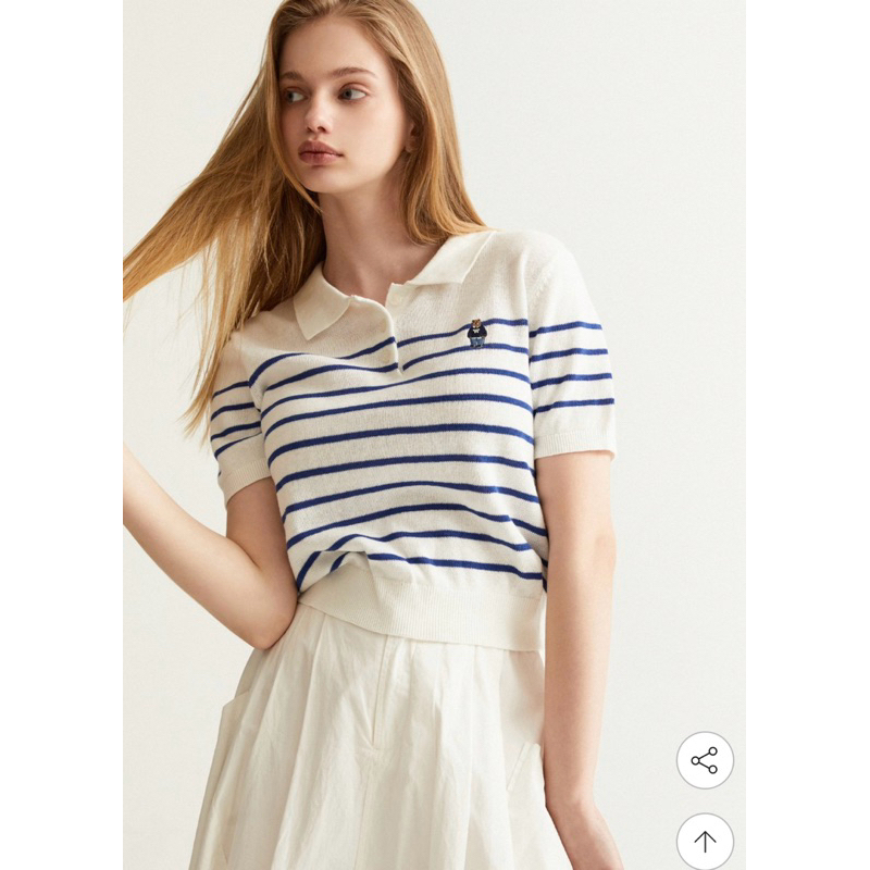 Áo polo len cộc gấu Whoau chuẩn authentic