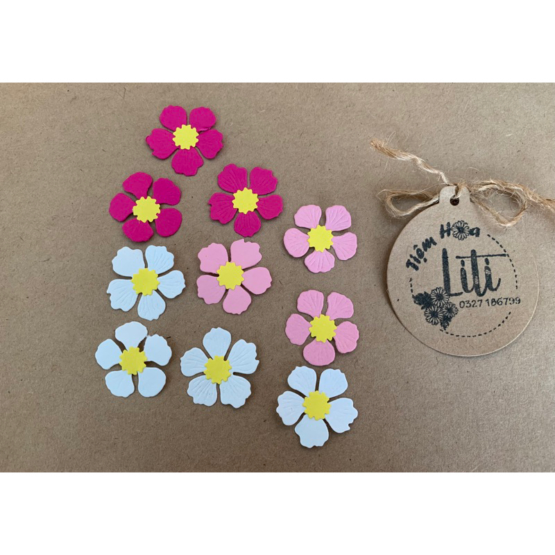 10 hoa trang trí làm thiệp Handmade