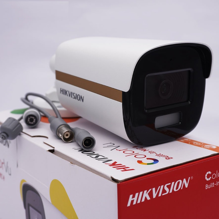 Camera Có màu ban đêm colorvu có míc thu âm HIKVISION 2MP DS-2CE10DF3T-FS -hàng chính hãng