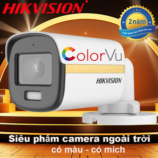 Camera có màu ban đêm colorvu có míc thu âm hikvision 2mp ds-2ce12f3t-fs -hàng chính hãng