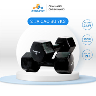 Bộ 2 tạ tay cao su Reefit màu đen 7kg