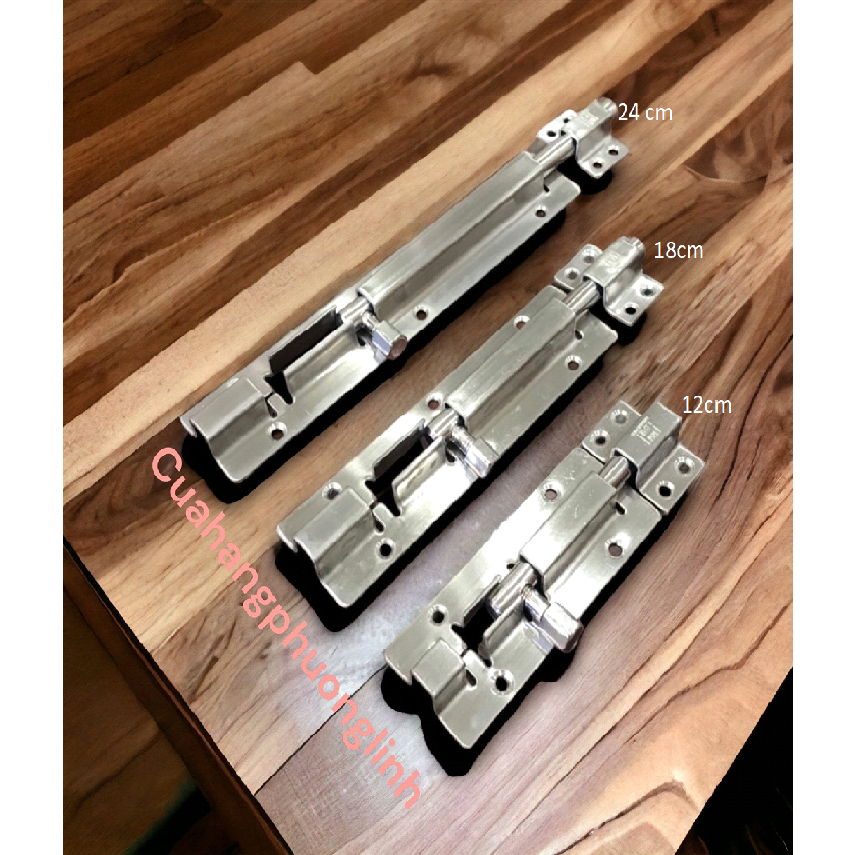 Chốt cửa đứng INOX dài 12-18-24 cm dùng cho các loại cửa : Nhôm, gỗ, sắt