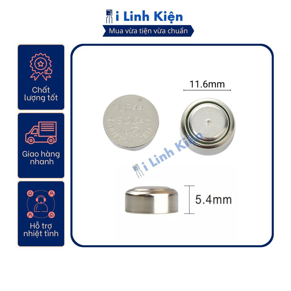 Pin AG13/LR44/A76/SR44W/GP76A/357 Alkaline chính hãng chất lượng