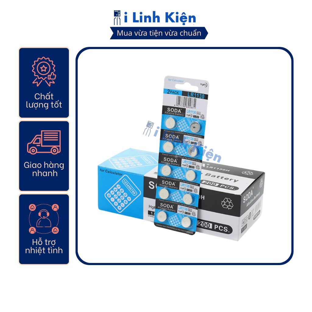 Pin AG13/LR44/A76/SR44W/GP76A/357 Alkaline chính hãng chất lượng
