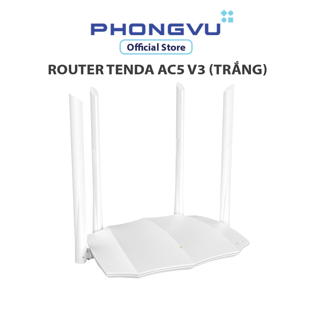 Thiết bị mạng/ Router Tenda AC5 V3 (Trắng) - Bảo hành 36 tháng