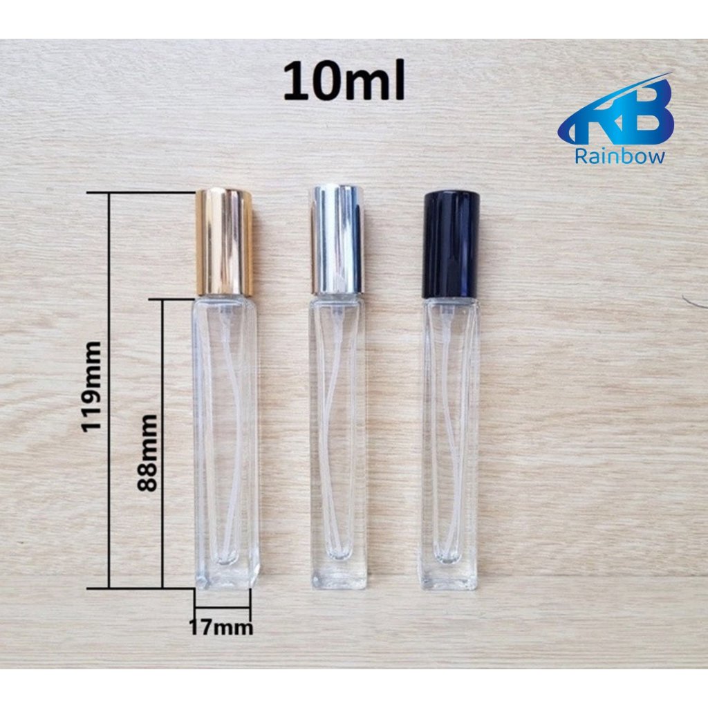 Chai chiết nước hoa thủy tinh dáng vuông 10ml