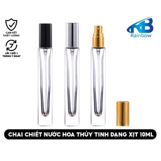 Chai chiết nước hoa thủy tinh dáng vuông 10ml
