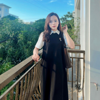 Váy suông công sở đầm bầu dự tiệc Đi chơi đi làm LAMVI VCS05