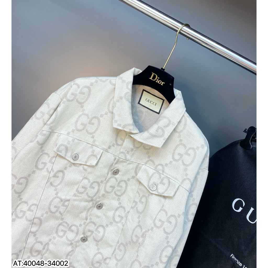 Áo Khoác siêu cấp GC thô vân chìm logo túi giả sang trọng cúc xịn sò hít hót quá mời ae