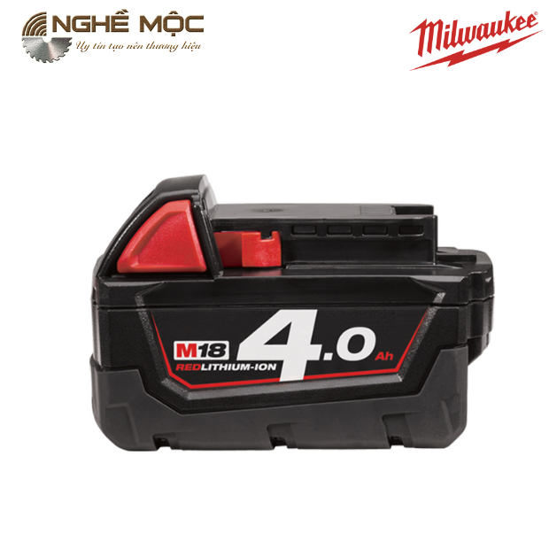 Pin Milwaukee 18V 4.0Ah Red Lithium M18B4 (Tặng sạc m12-18C)