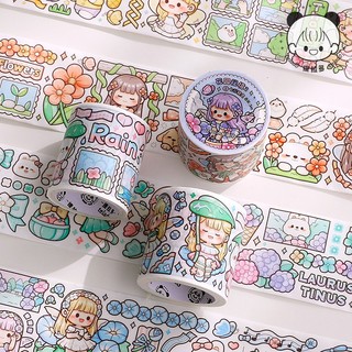 Cuộn Sticker Cute Tròn Dài 3 Mét Trang Trí Sổ