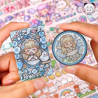 Cuộn Sticker Cute Tròn Dài 3 Mét Trang Trí Sổ