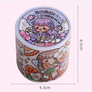 Cuộn Sticker Cute Tròn Dài 3 Mét Trang Trí Sổ