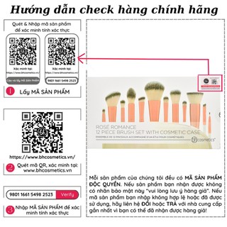 Bộ Cọ Trang Điểm Bh Cosmetics Rose Romance 12 Cây