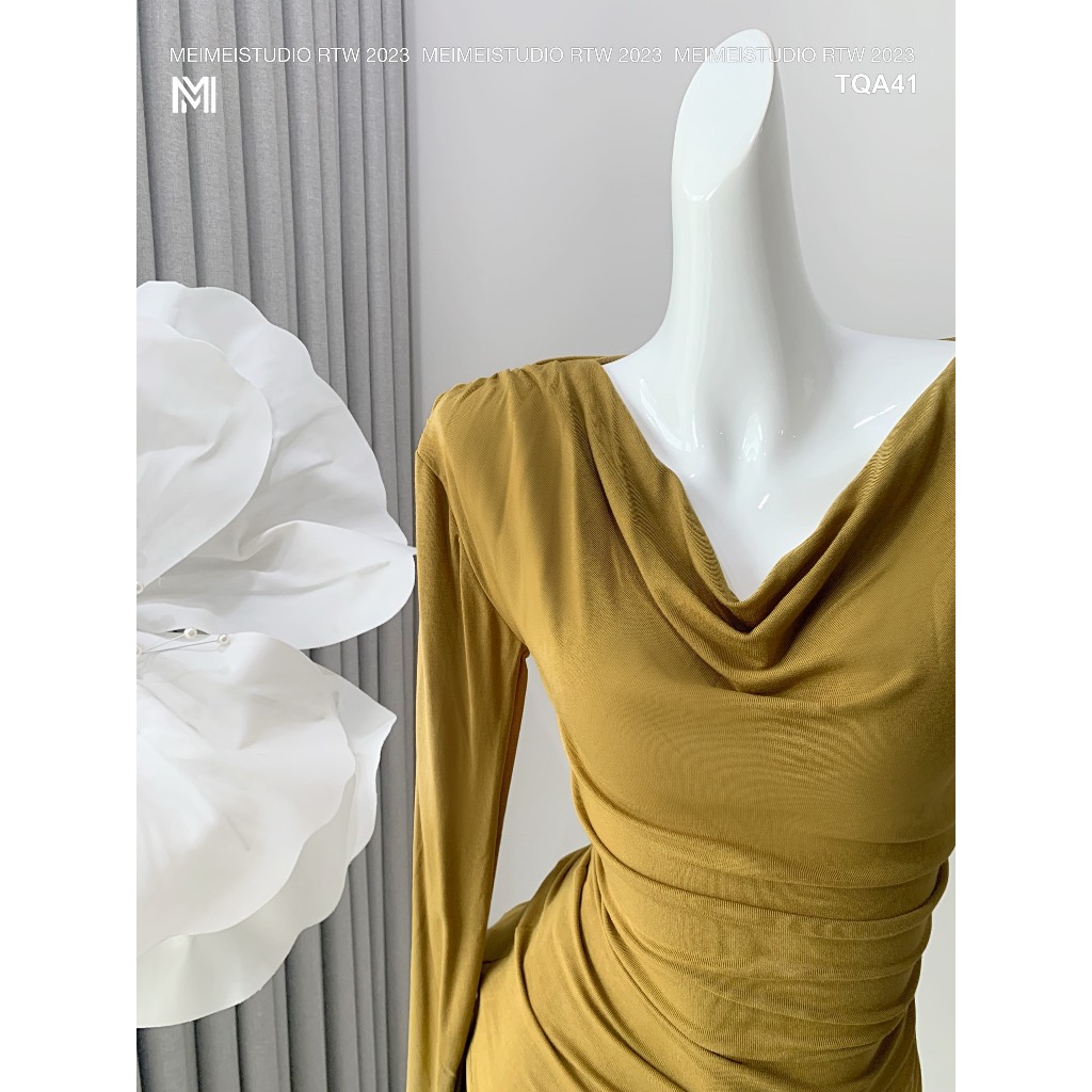 Áo thun chéo dúm tà chéo, vải co giãn thoải mái, dễ mix đồ mặc đi chơi, đi làm | TQA41