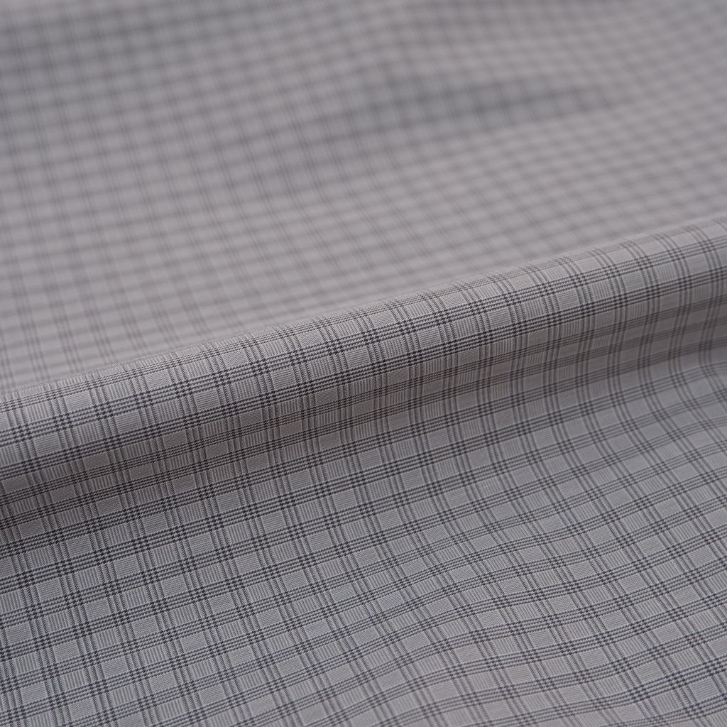 Áo sơ mi nam vải KATE MỊN NHẸ CHỐNG NHĂN, màu XÁM Caro không túi, dài tay BetterNick