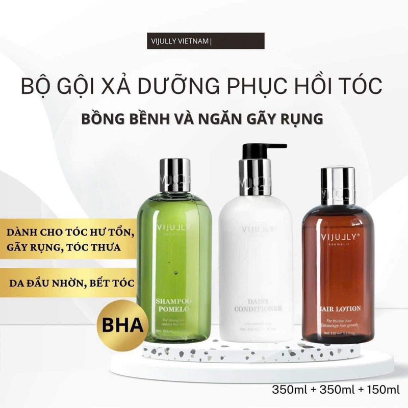 Vijully Cosmetic - Dầu xả giúp tóc bóng mượt vào nếp
