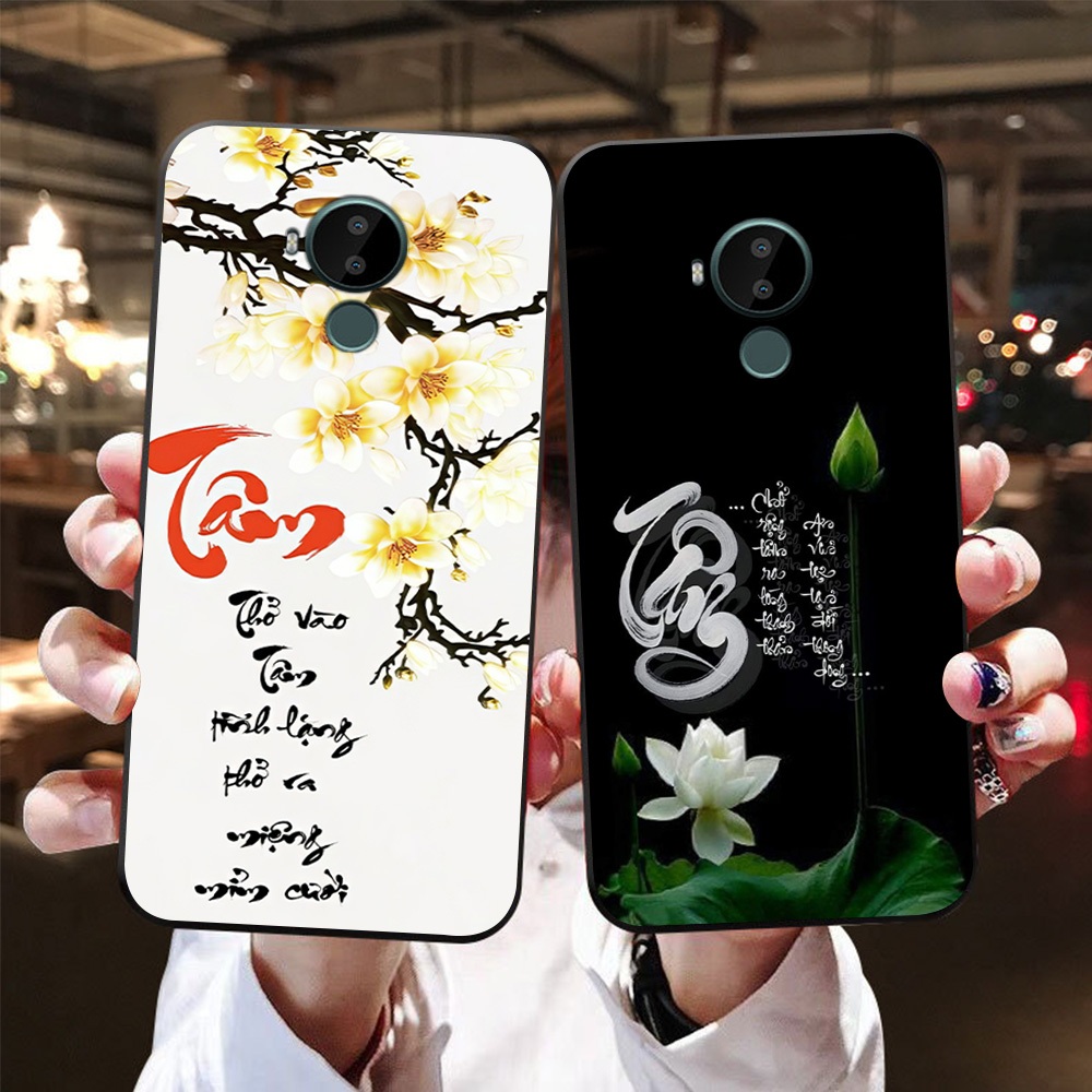Ốp lưng nokia c20 / nokia c30 in hình chữ tâm thư pháp siêu đẹp