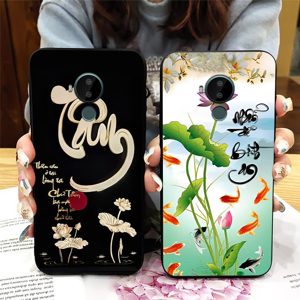 Ốp lưng nokia c20 / nokia c30 in hình chữ tâm thư pháp siêu đẹp