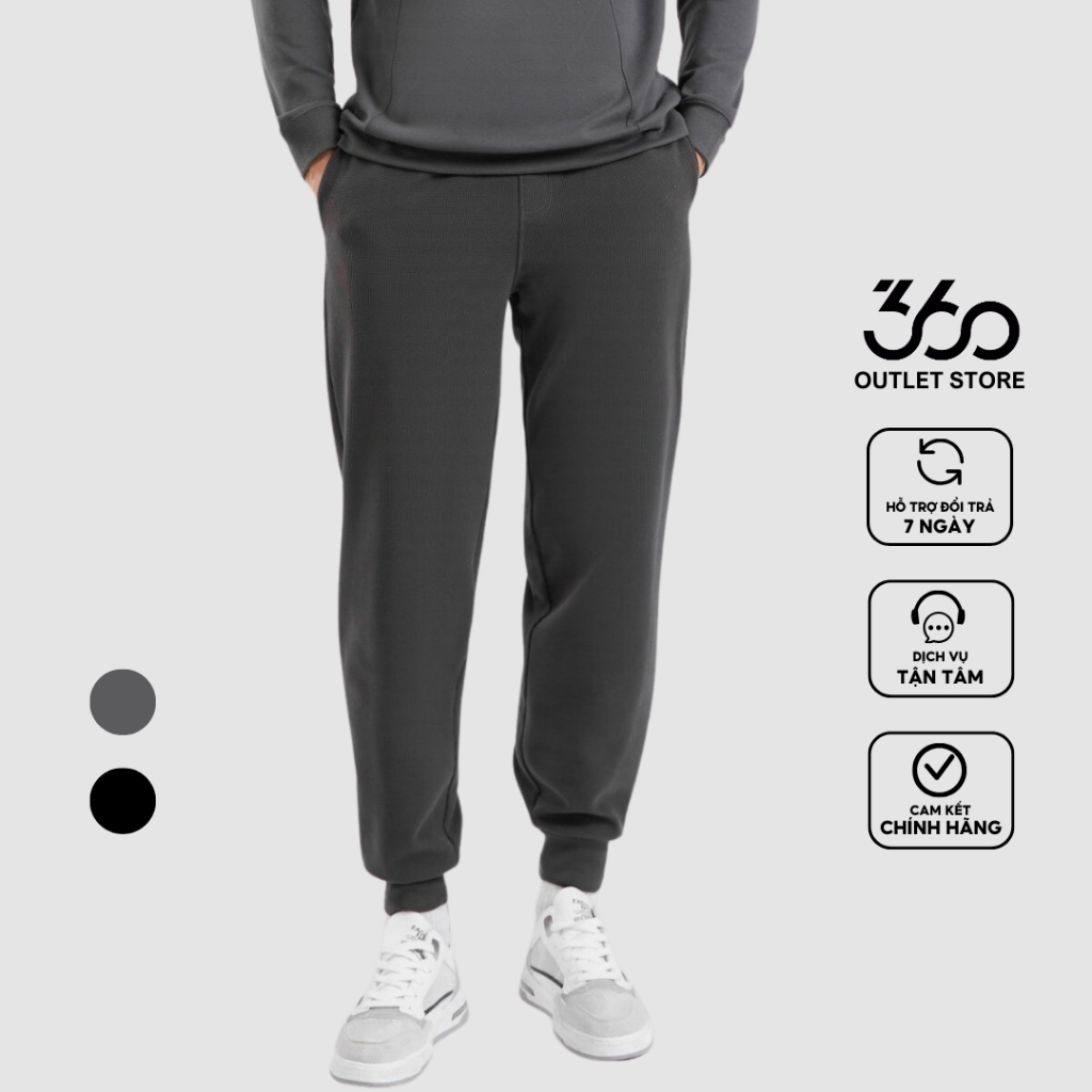 Quần nỉ jogger nam dây rút thương hiệu 360 Boutique chất liệu Pique co dãn - QGNTK403