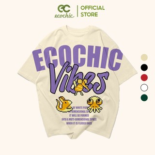 Áo Phông ECOCHIC VIBES Tee Local Brand Chính Hãng Unisex Form Rộng Oversize Premium Cotton 100% D720