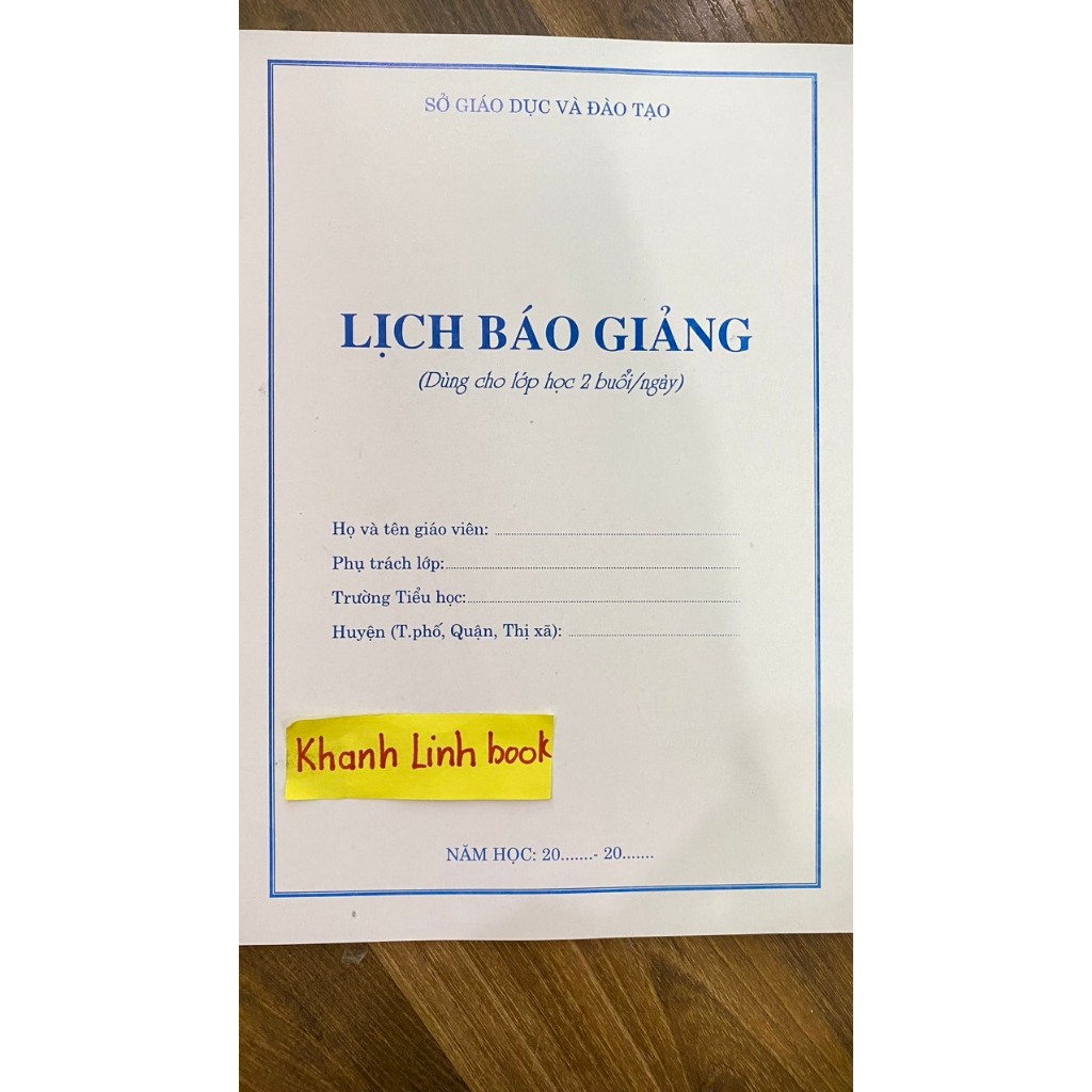 Sách - Lịch báo giảng cấp 1
