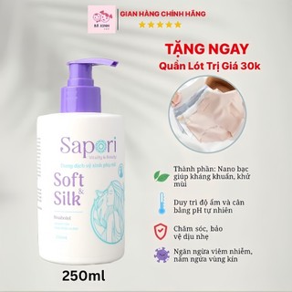 Dung Dịch Vệ Sinh Phụ Nữ Sapori 250ml  Nước Rửa Phụ Khoa Vệ Sinh Phụ Nữ Khử Mùi Dưỡng Ẩm