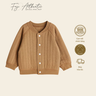 Áo khoác bé trai HM Áo khoác bomber nỉ nâu H&M cho bé 9 tháng 4 tuổi