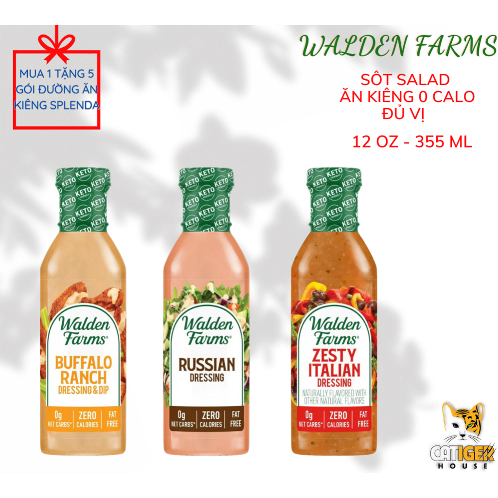 Sốt salad ăn kiêng 0 Calo Thousand Island WALDEN FARMS