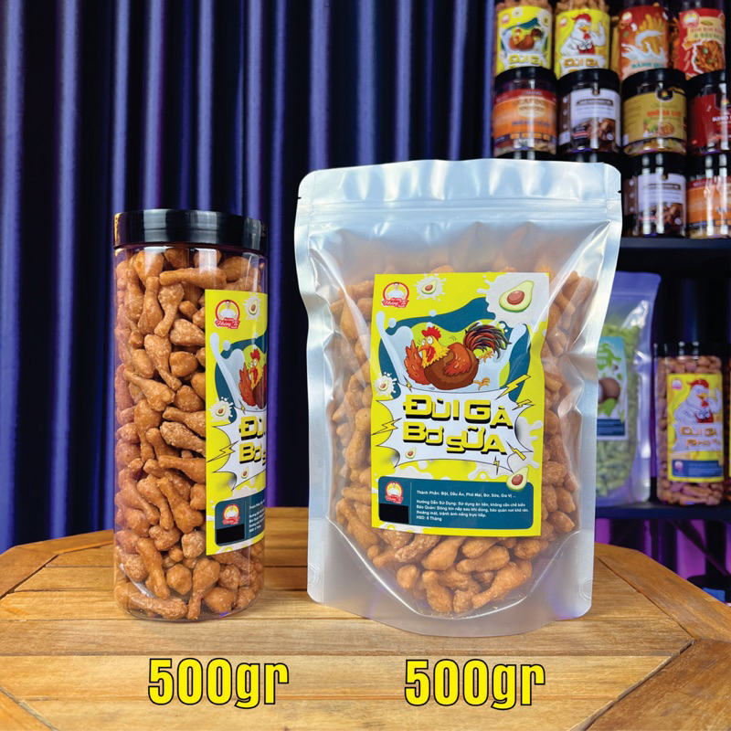 HỘP QUẨY ĐÙI GÀ BƠ SỮA 500Gram