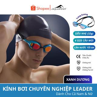 Kính bơi chuyên nghiệp nhập khẩu từ Đức Aquafeel dòng Leader Mirrored siêu nhẹ (32g) dành cho người lớn và trẻ em