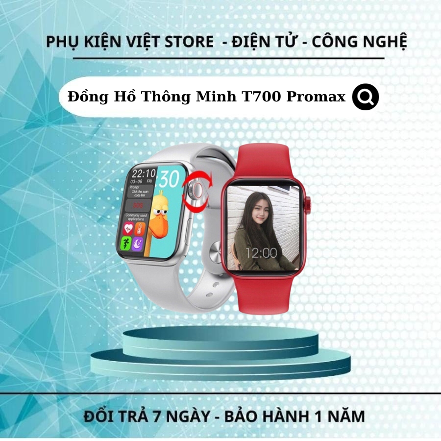 Đồng Hồ Thông Minh T700 Promax, Chống Nước , Nghe Gọi, Nhận Thông Báo, Theo Dõi SK, Full Chức Năng - Bảo Hành 12 Tháng. | BigBuy360 - bigbuy360.vn