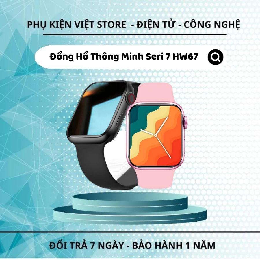 Đồng Hồ Thông Minh HW67 plus Viền Thép, Màn hình siêu đẹp mượt mà, nghe gọi, nhận thông báo, theo dõi sức khỏe - PKV.