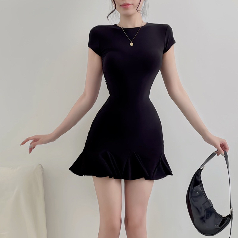 Đầm Body Dáng Đuôi Cá Ôm Tay Con Siêu Sexy