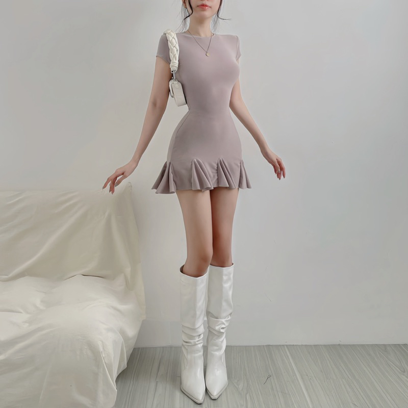 Đầm Body Dáng Đuôi Cá Ôm Tay Con Siêu Sexy