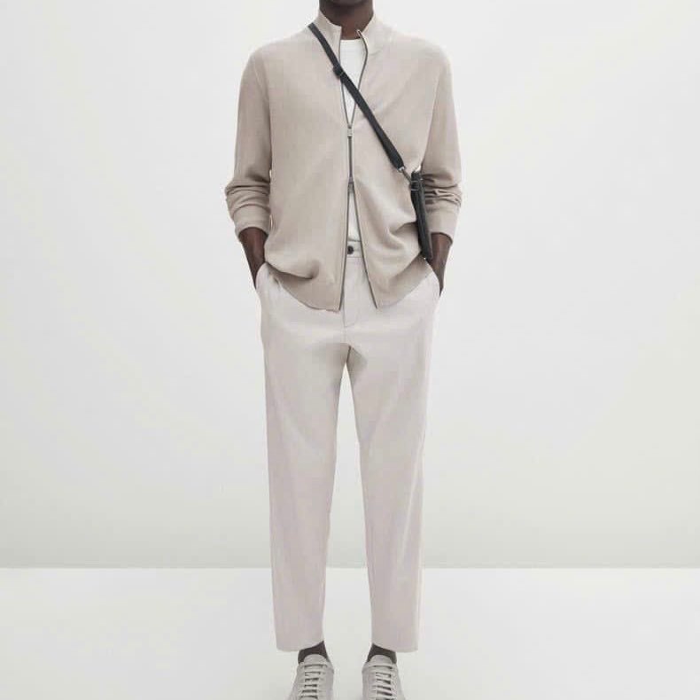 Áo khoác len kéo khoá Massimo.Dutti