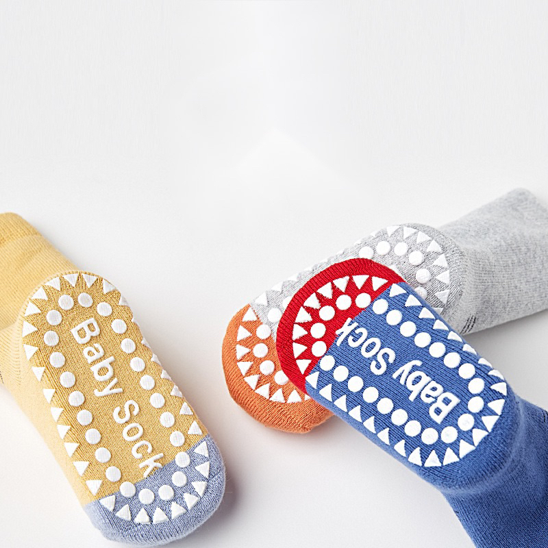 Set 5 Đôi Tất Trẻ Em Sơ Sinh Hình Cá Cotton Chống Trơn Trượt Cho Bé Trai, Bé Gái Đi Cực Xinh Softie SS5