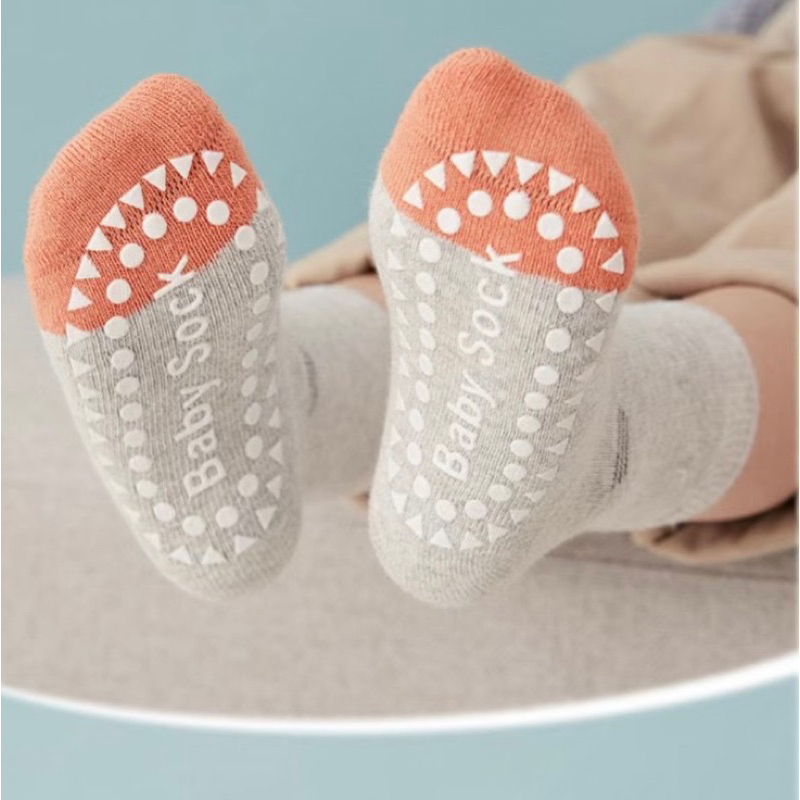 Set 5 Đôi Tất Trẻ Em Sơ Sinh Hình Cá Cotton Chống Trơn Trượt Cho Bé Trai, Bé Gái Đi Cực Xinh Softie SS5