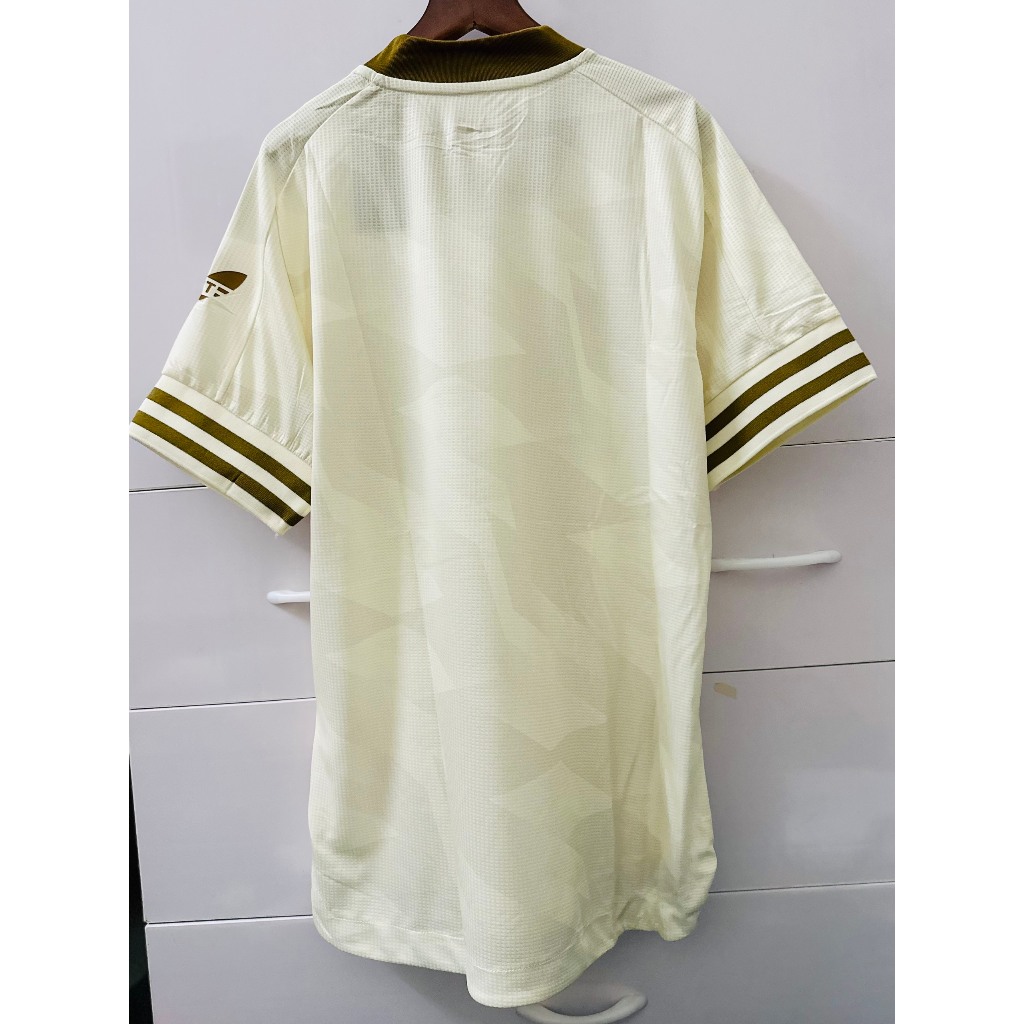 Set bộ quần thể thao nam nữ vải gai thái ba lá áo vàng kem quần vàng đồng có túi 2023