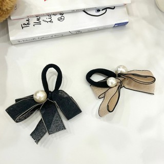 Cột tóc nơ đính hạt đơn giản nữ tính Modleaf Glory tie Hàn Quốc