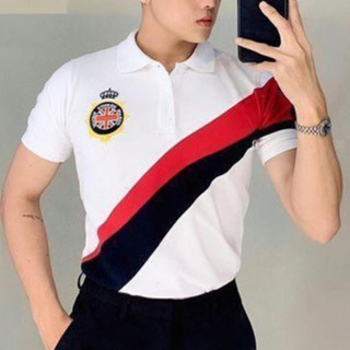 Áo Thun Nam Sọc Chéo Phối Logo Thời Trang PONIVA