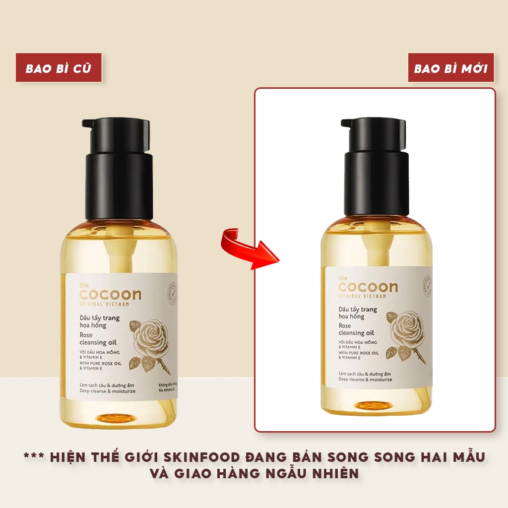 Dầu Tẩy Trang Tinh Dầu Hoa Hồng Chưng Cất The Cocoon Rose Cleansing Oil 140ml
