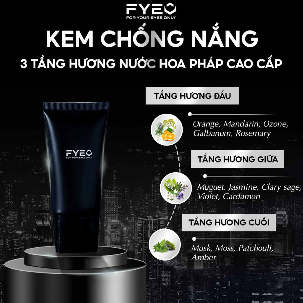 Combo chăm sóc và làm đẹp nam giới hương nước hoa Pháp cao cấp chính hãng với 3 tầng ĐẶC BIỆT có 1-0-2 FYEO