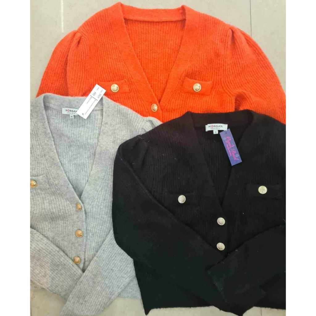 CARDIGAN MORGAN KHUY VÀNG CHẤT LEN XÔP NHẸ MỀM MIN